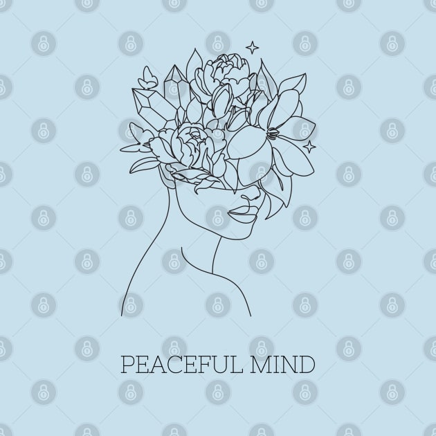 Peaceful mind girl draw by redsunflower