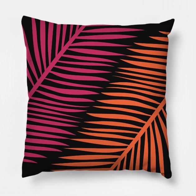 Fire Fronds of Palm Pillow by allisawr