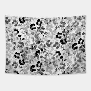 Gray Splashed Flowers Tapestry