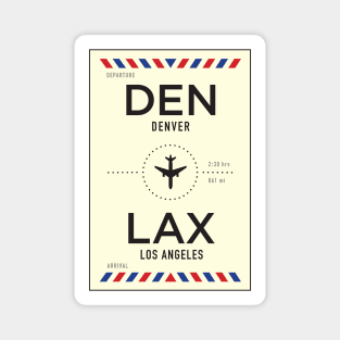 DEN to LAX Airport / Denver to Los Angeles Magnet