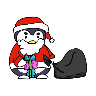 penguin with giftChristmas T-Shirt