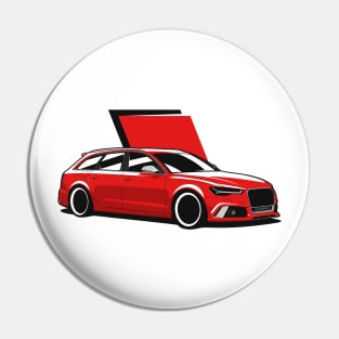 Red A6 RS6 Avant Pin