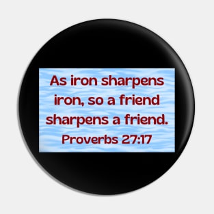 Bible Verse Proverbs 27:17 Pin