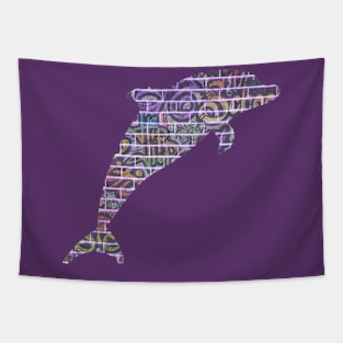 Graffiti Wall Dolphin Tapestry