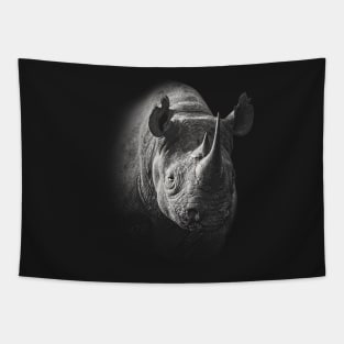 Black Rhino Close-up African Wildlife Tapestry