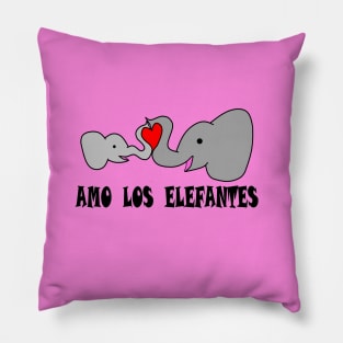 Amo los elefantes - I love elephants Pillow