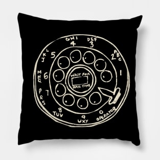 Retro Rotary Telephone Dial by © Buck tee Originals Pillow