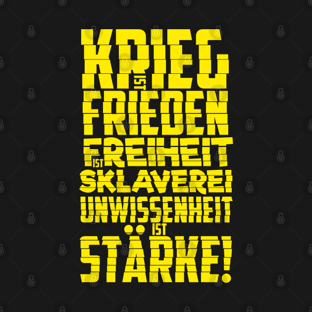 Krieg ist Frieden - Politische und kritische Zitate. Typografie Kunst. by Boogosh