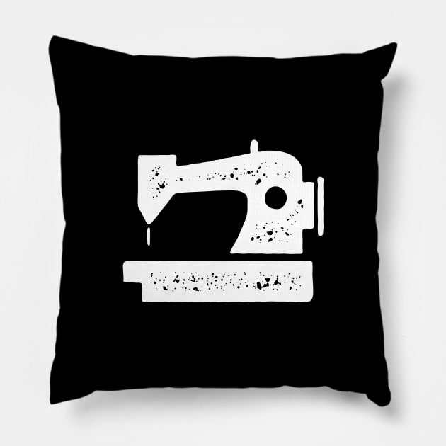 Sewing Machine Icon Pillow by tommartinart