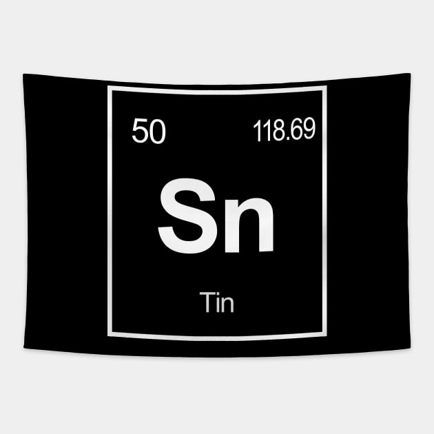 Sn Element of Tin - Periodic Table Elements - Tin Tapestry by Mash92