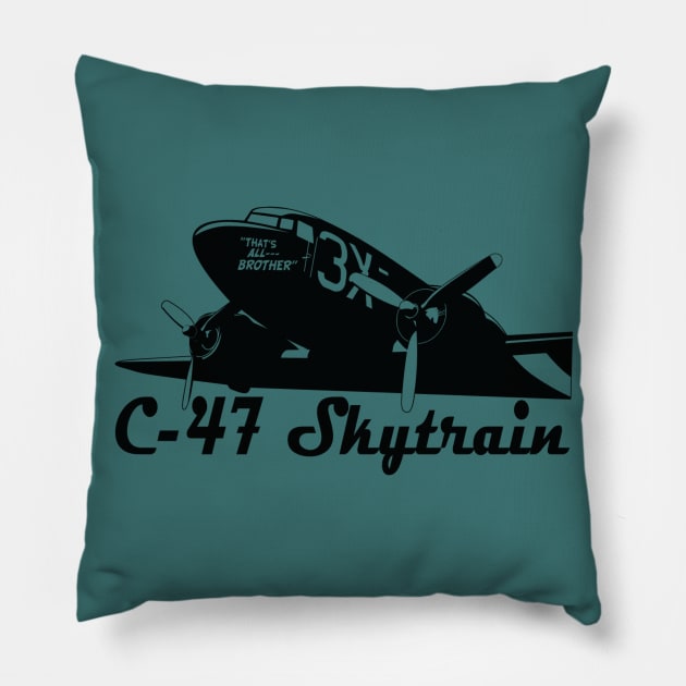 C-47 Douglas Skytrain Pillow by Limey_57