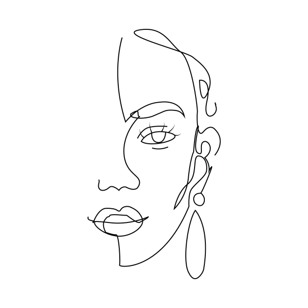 women face line art design by Charith