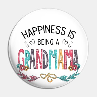 Happiness Is Being A Grandmama Wildflowers Valentines Mothers Day Pin