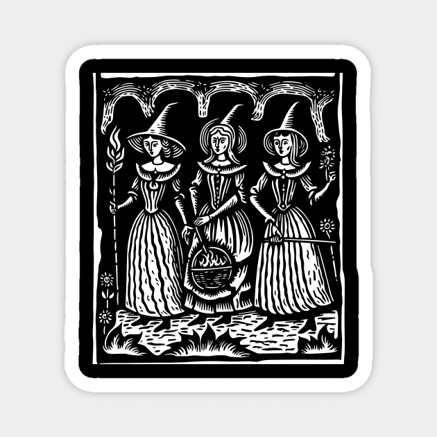 Medieval Witches #2 Magnet by n23tees