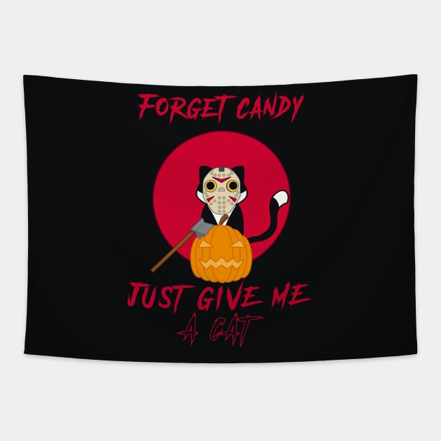 Forget Candy Just Give Me A Cat Tapestry by lufiassaiful