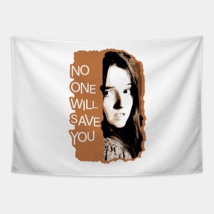 No One Will Save You horror sci-fi movie 2023 graphic design Tapestry