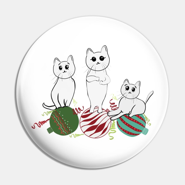 Cute cats with christmas decorative ball Pin by GULSENGUNEL