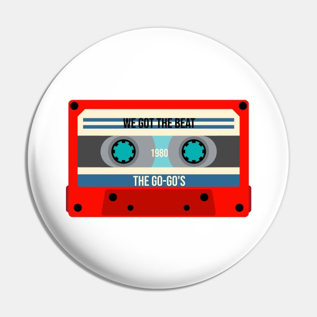 We Got The Beat Classic Cassette Pin by PowelCastStudio