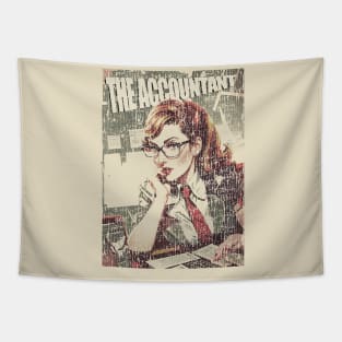 The Accountant Girl Vintage Cracked Tapestry