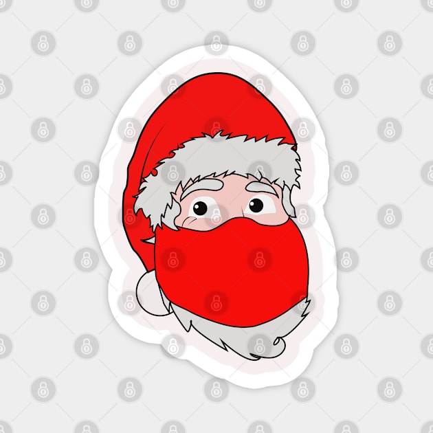 2020 Christmas Gift Masked Santa Claus Magnet by TeeTrendz