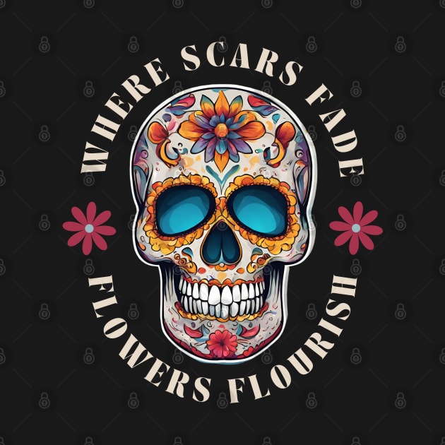 Flowers Flourish Where Scars Fade Pocket Sized by SOS@ddicted