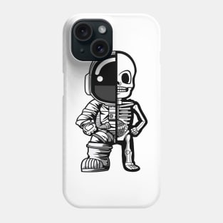 astronaut half skeleton Phone Case