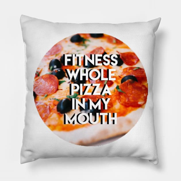 Fitness Pizza Pillow by honeybeehandlettering