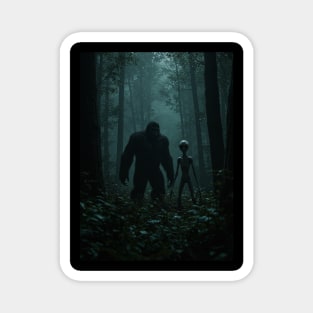 Alien and Bigfoot-Believe-7 Magnet