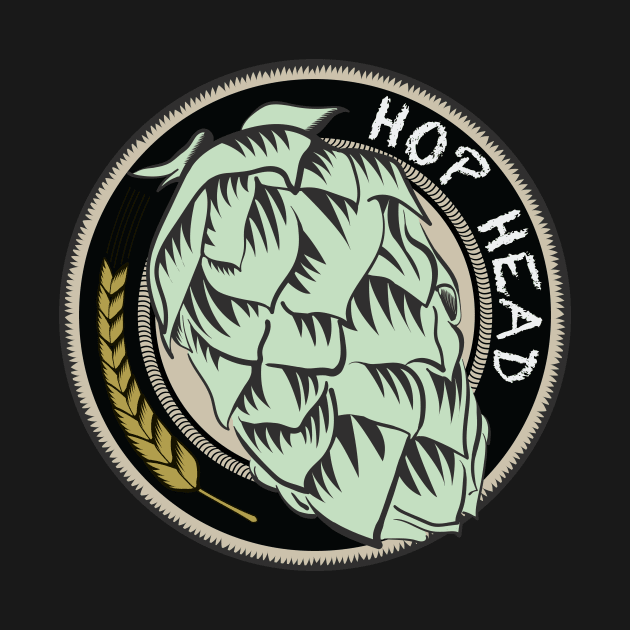 Hop Head IPA Craft Beer Art Gift by Get Hopped Apparel