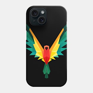 Magnificent Parrot Poly - Colorful Parrot Polygon Design Phone Case