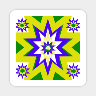 Star Graphic Yellow and Blue Magnet