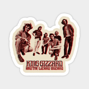 Retro Vintage King Gizzard And The Lizard Wizard Magnet