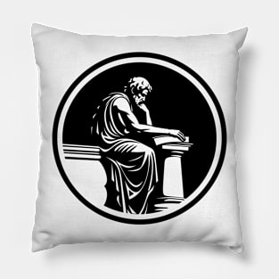 Minimalist philosopher icon Pillow