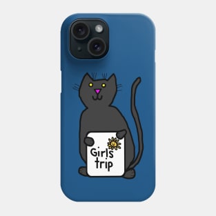 Cute Cat goes on Girls Trip Phone Case