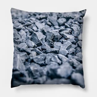 Abstract black and white close up construction Pillow