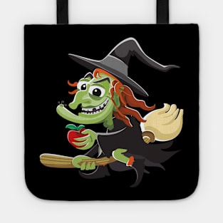 Witch offers you an apple Tote