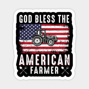 God Bless The American Farmer Magnet