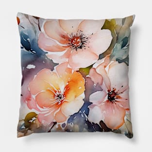 Watercolor flowers Pillow