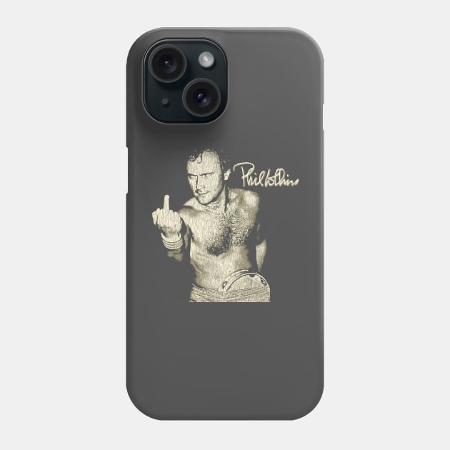 Funny Phil Collins Fan Art Cream Phone Case by Bingung Mikir Nama Design