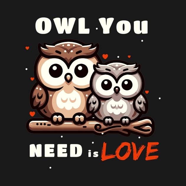 Cute Owl lovers Valentine Couple by MunMun