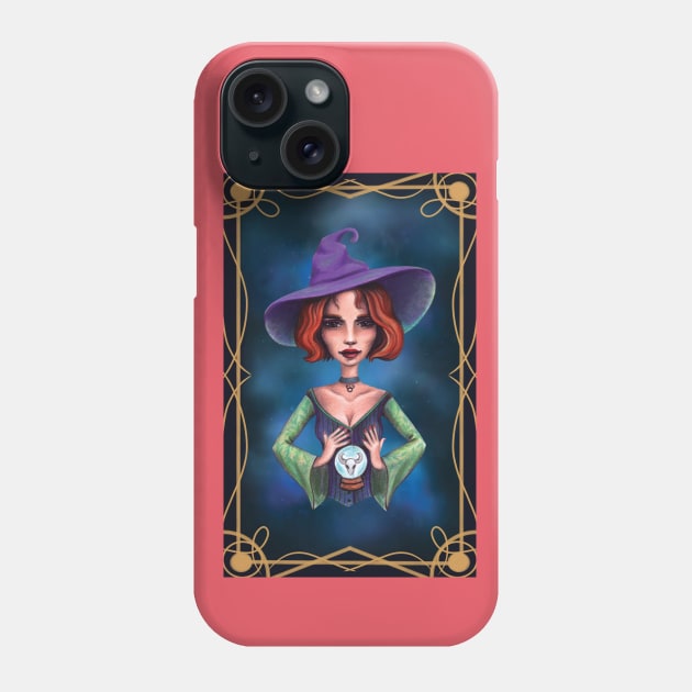 Ginger hair taurus witch Phone Case by Raluca Iov