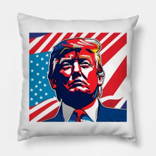 Donald Trump Patriotic Pillow