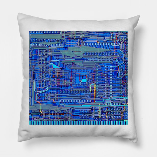 Printed circuit board, artwork (F010/2590) Pillow by SciencePhoto