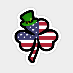 St Patricks Day Shirt American Flag Magnet