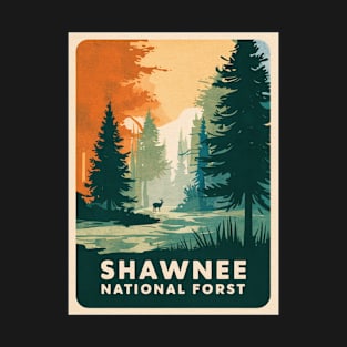 Shawnee National Forest Abstract Watercolor Poster T-Shirt