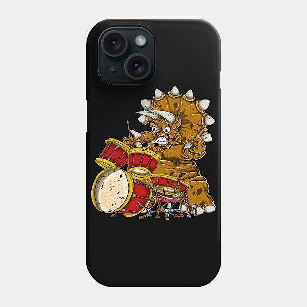 Drummer Dinosaur Phone Case by ShirtsShirtsndmoreShirts