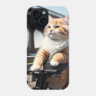 Cat on a Bicycle Phone Case