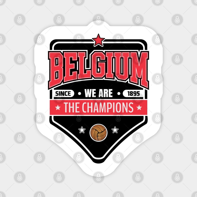 Belgium Football Superstar Badge Magnet by VISUALUV