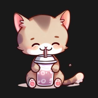 Bubble Tea Cat T-Shirt