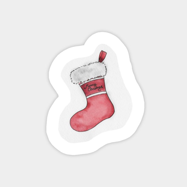 christmas sock Magnet by CasValli